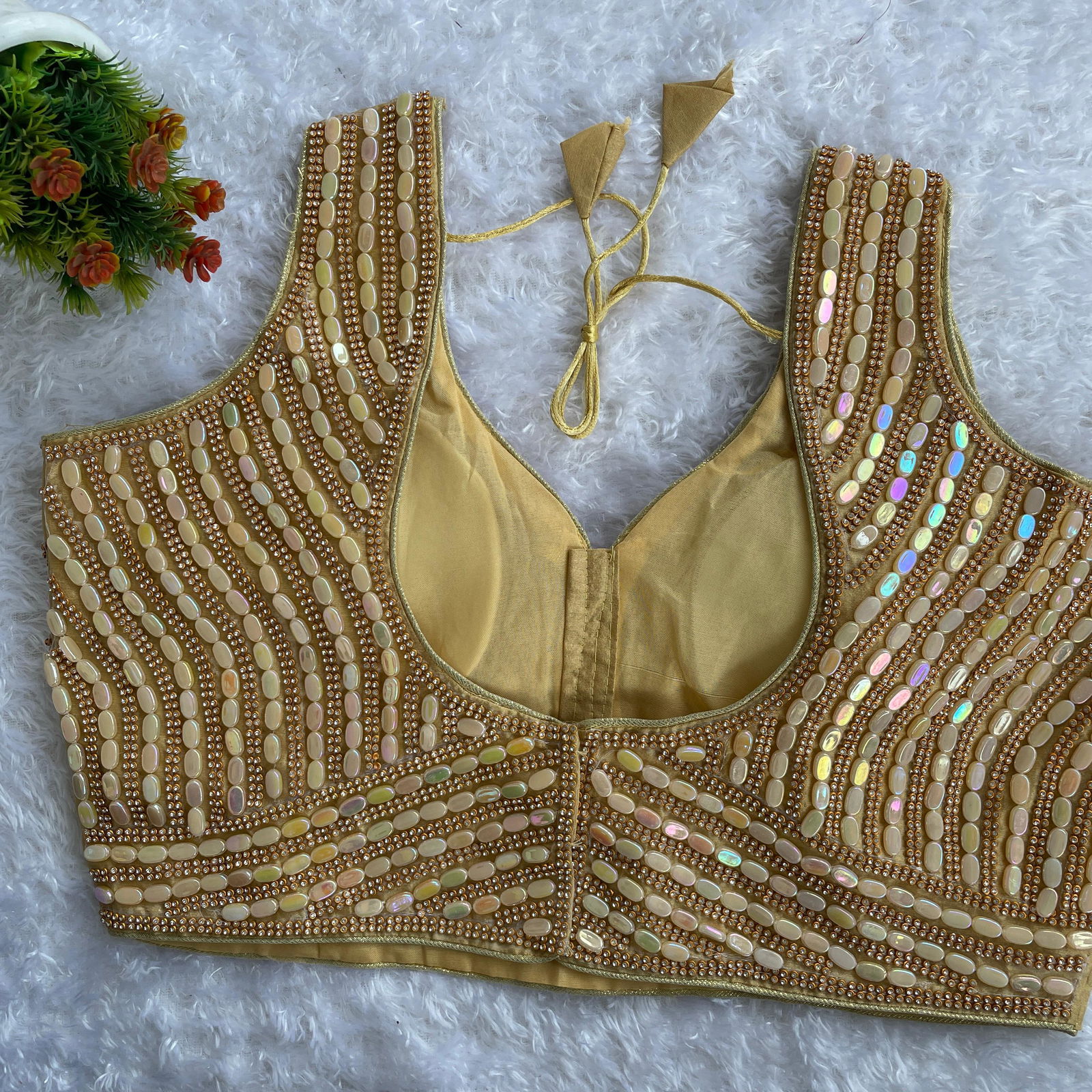 Ruhi Pearl Real Crystal Handmade Party Wear Blouse Manufacturers